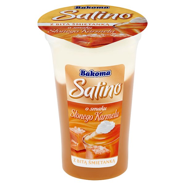 Bakoma Satino Deser o smaku słonego karmelu z bitą śmietanką 170 g