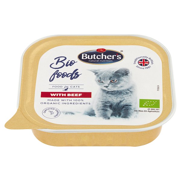 Butcher&#039;s Bio Foods Karma dla dorosłych kotów pasztet z wołowiną i cielęciną 85 g