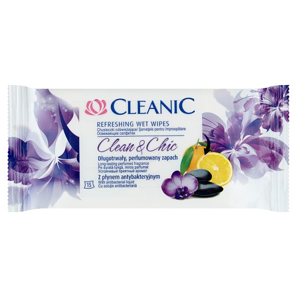 Cleanic Clean &amp; Chic Chusteczki odświeżające 15 sztuk