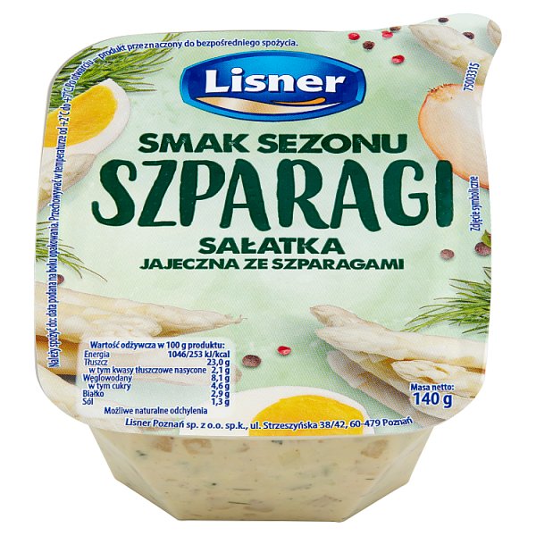 Lisner Smak Sezonu Sałatka jajeczna ze szparagami 140 g