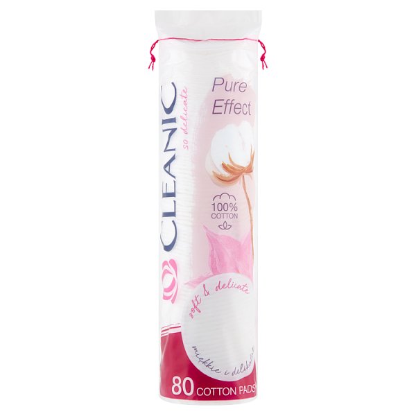 Cleanic Pure Effect Płatki kosmetyczne okrągłe 80 sztuk