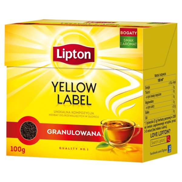 Lipton Yellow Label Herbata czarna granulowana 100 g