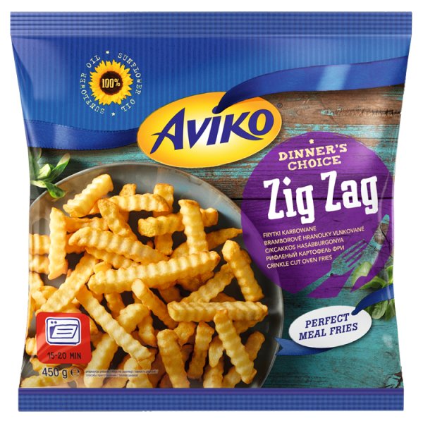 Aviko Zig Zag Frytki karbowane 450 g