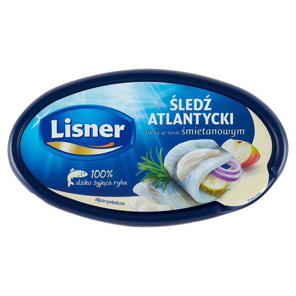 Lisner Śledź atlantycki filety w sosie śmietanowym 160 g