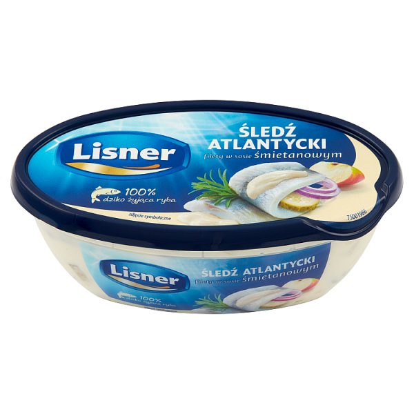 Lisner Śledź atlantycki filety w sosie śmietanowym 160 g