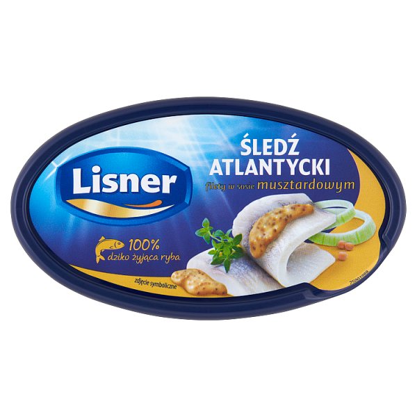 Lisner Śledź atlantycki filety w sosie musztardowym 160 g