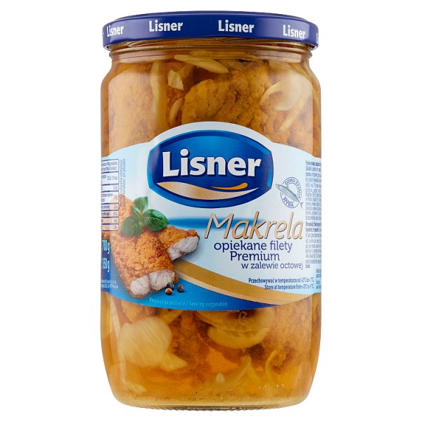 Lisner Makrela opiekane filety Premium w zalewie octowej 700 g