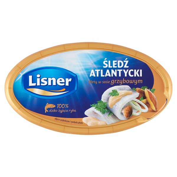 Lisner Śledź atlantycki filety w sosie grzybowym 280 g