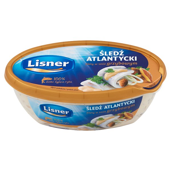 Lisner Śledź atlantycki filety w sosie grzybowym 280 g