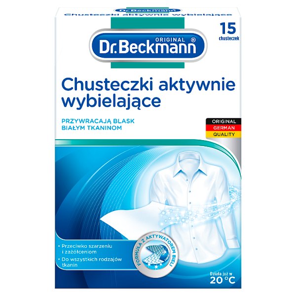 Dr. Beckmann Chusteczki aktywnie wybielające 15 sztuk