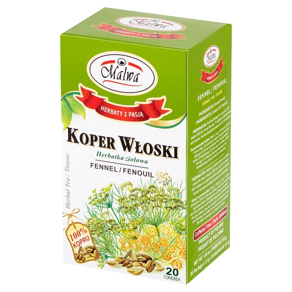 Malwa Herbatka ziołowa koper włoski 30 g (20 x 1,5 g)