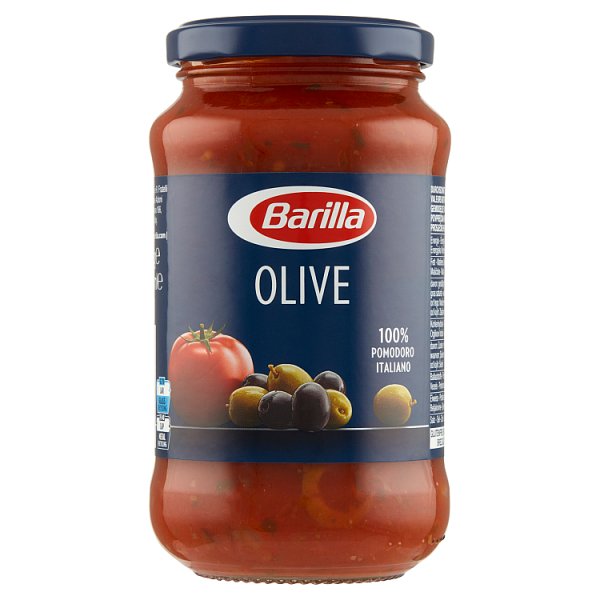 Barilla Olive Sos do makaronu pomidorowy z zielonymi i czarnymi oliwkami 400 g