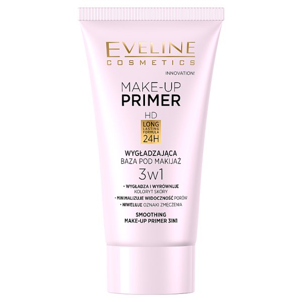 MAKE-UP PRIMER HD LONG LASTING FORMULA 24H Wygładzająca baza pod makijaż 3w1