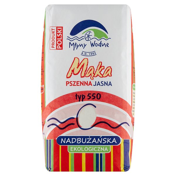 Młyny Wodne Mąka pszenna jasna nadbużańska ekologiczna typ 550 1 kg