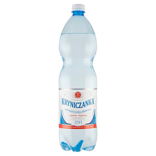 Kryniczanka Naturalna woda mineralna wysokozmineralizowana wysokonasycona 1,5 l