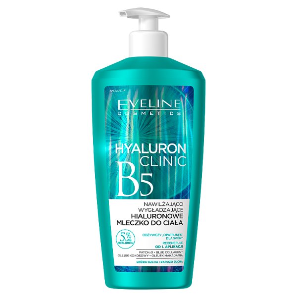 Eveline Cosmetics Hyaluron Clinic B5 Nawilżające wygładzające hialuronowe mleczko do ciała 350 ml