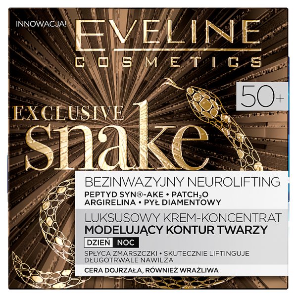 Eveline Cosmetics Exclusive Snake 50+ Luksusowy krem-koncentrat modelujący kontur twarzy 50 ml