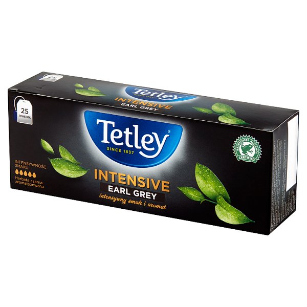 Tetley Intensive Earl Grey Herbata czarna aromatyzowana 50 g (25 x 2 g)