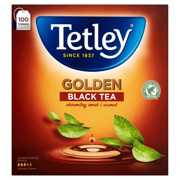 Tetley Golden Herbata czarna 200 g (100 x 2 g)