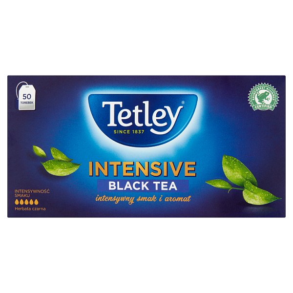 Tetley Intensive Herbata czarna 100 g (50 x 2 g)