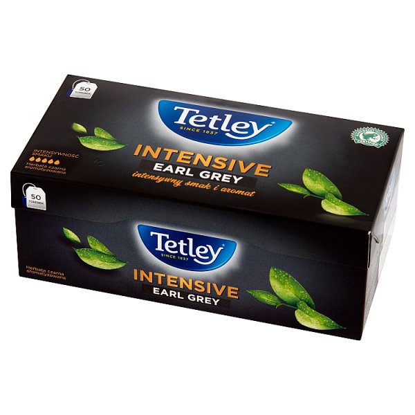 Tetley Intensive Earl Grey Herbata czarna aromatyzowana 100 g (50 x 2 g)