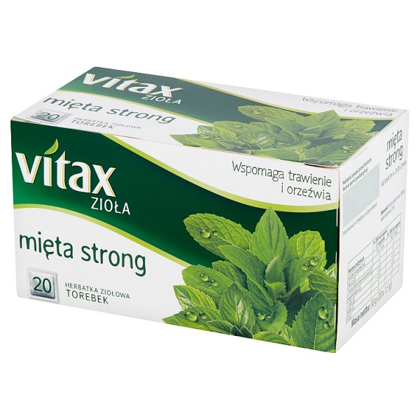 Vitax Zioła Herbatka ziołowa mięta strong 30 g (20 x 1,5 g)