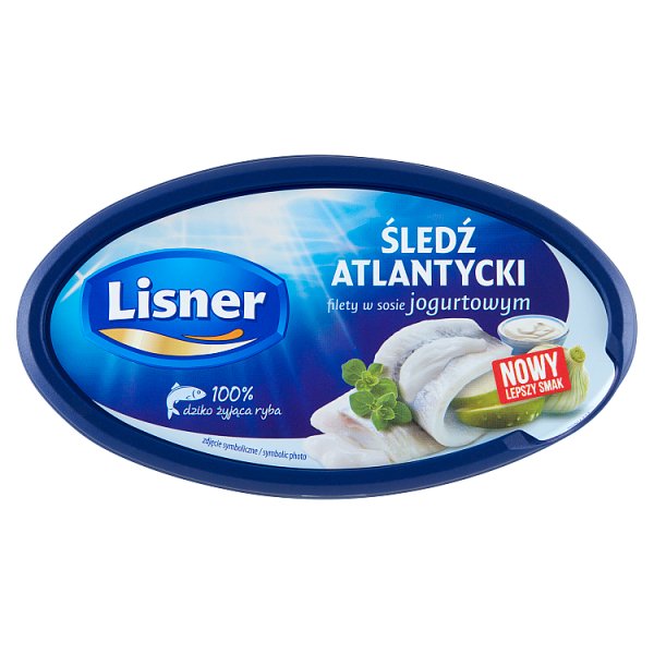 Lisner Śledź atlantycki filety w sosie jogurtowym 280 g