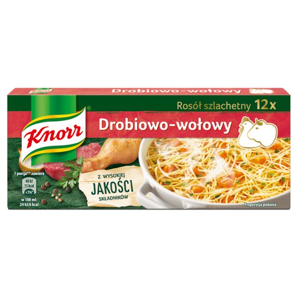 Knorr Rosół drobiowo-wołowy 120 g (12 x 10 g)