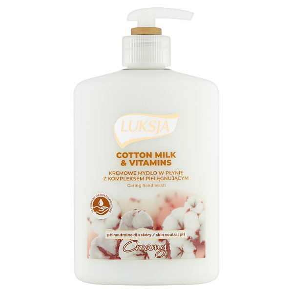 Luksja Creamy Cotton Milk &amp; Vitamins Kremowe mydło w płynie 500 ml