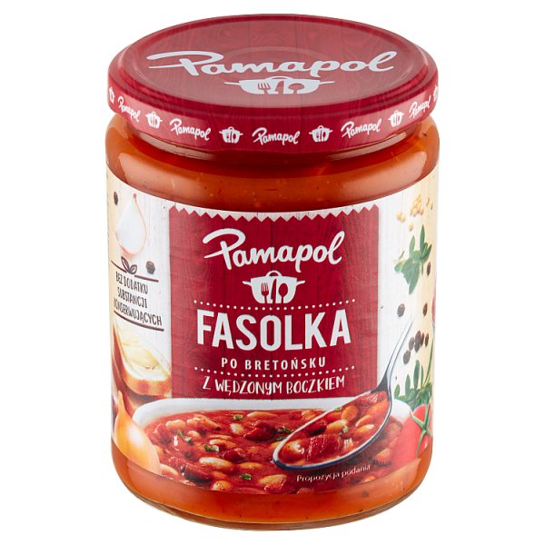 Pamapol Fasolka po bretońsku z wędzonym boczkiem 500 ml
