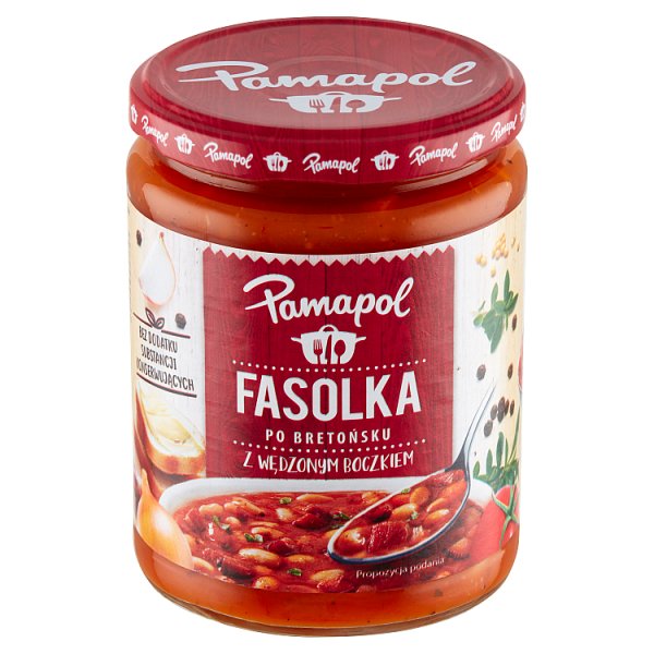 Pamapol Fasolka po bretońsku z wędzonym boczkiem 500 ml