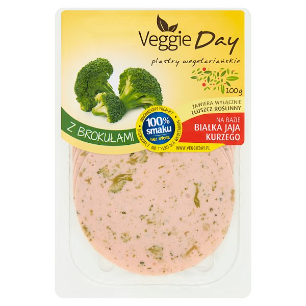VeggieDay Plastry wegetariańskie z brokułami 100 g