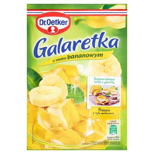 Dr. Oetker Galaretka o smaku bananowym 77 g