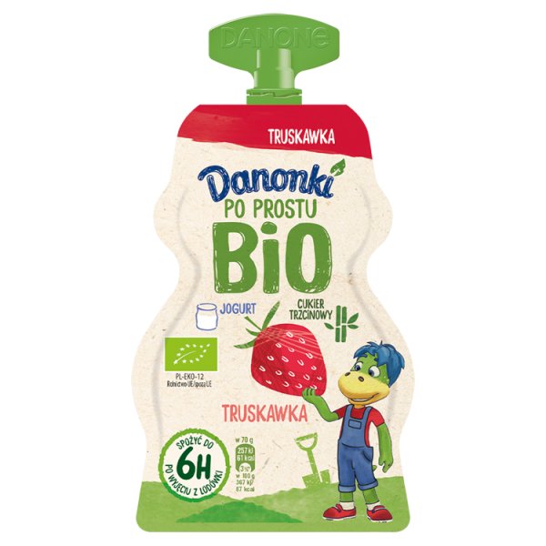 Danone Danonki Po prostu Bio Jogurt truskawka 70 g
