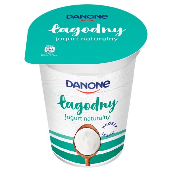 Danone łagodny Jogurt naturalny 370 g