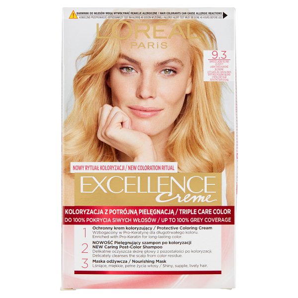 L&#039;Oréal Paris Excellence Farba do włosów bardzo jasny blond złocisty 9.3