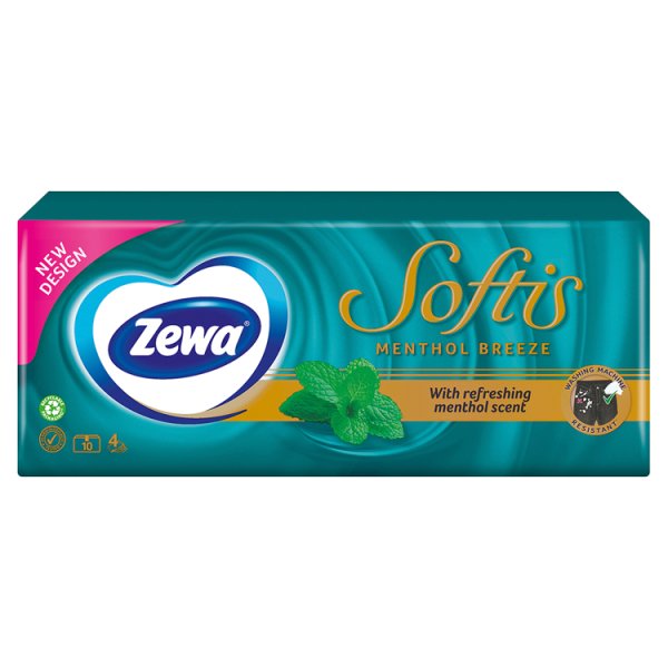 Zewa Softis Menthol Chusteczki higieniczne 10 x 9 sztuk