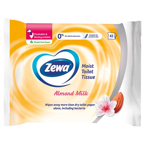 Zewa Moist Almond Milk Chusteczki toaletowe 42 sztuki