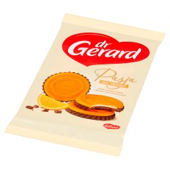 dr Gerard Pasja Herbatniki z kremem o smaku pomarańczowym i polewą o smaku pomarańczowym 170 g