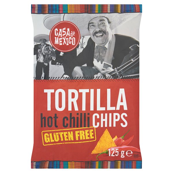 Casa de Mexico Tortilla hot chilli chips Bezglutenowe chipsy kukurydziane 125 g