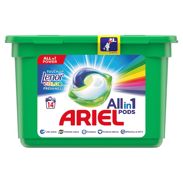 Ariel Allin1 Pods Touch of Lenor Fresh Color Kapsułki do prania, 14 prań
