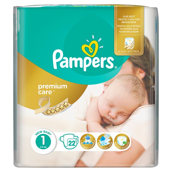 Pampers Premium Care rozmiar 1 (Newborn), 2–5 kg, 22 pieluszki