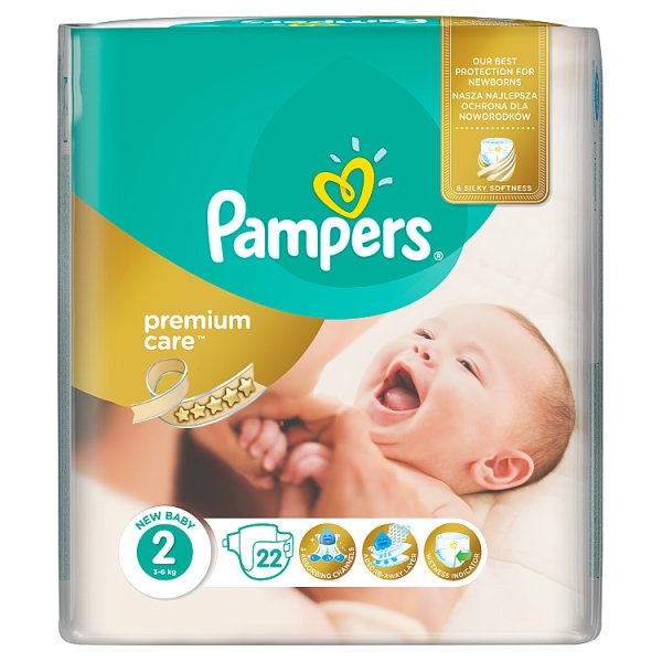 Pampers Premium Care rozmiar 2 (Mini), 3–6 kg, 22 pieluszki