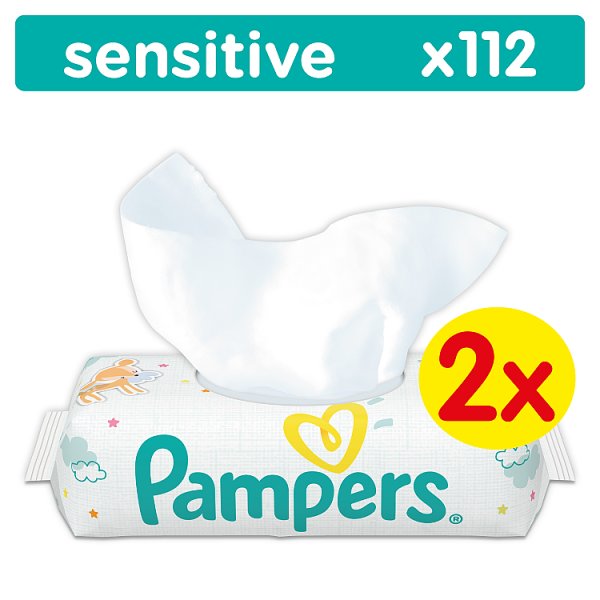 Pampers Sensitive chusteczki dla niemowląt 2 x 56 sztuk
