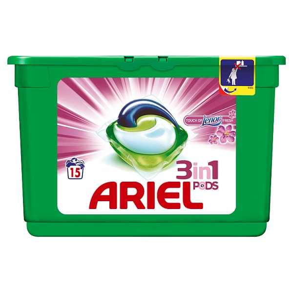 Ariel Touch of Lenor Fresh Kapsułki do prania 3 w 1 15 prań