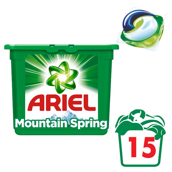 Ariel Mountain Spring Kapsułki do prania 3 w 1, 15 prań