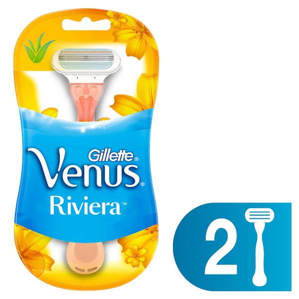 Gillette Venus Riviera Maszynki jednorazowe do golenia, 2 sztuki