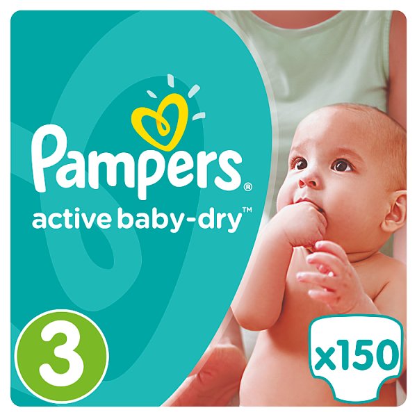 Pampers Active Baby-Dry rozmiar 3 (Midi), 150 pieluszek