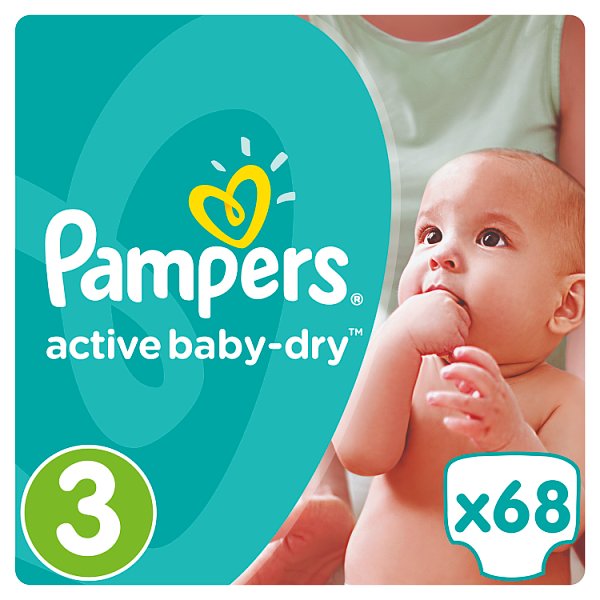 Pampers Active Baby-Dry rozmiar 3 (Midi), 68 pieluszek