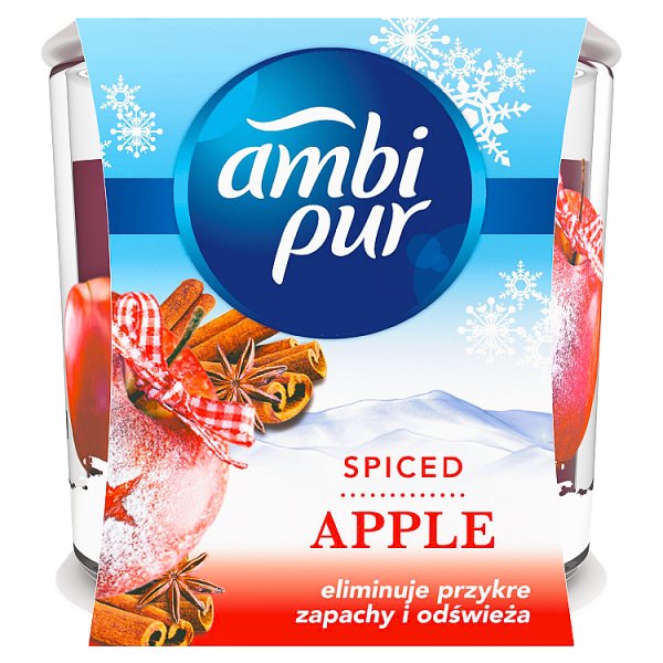 Ambi Pur Spiced Apple Świeca zapachowa usuwająca zapachy 100 g